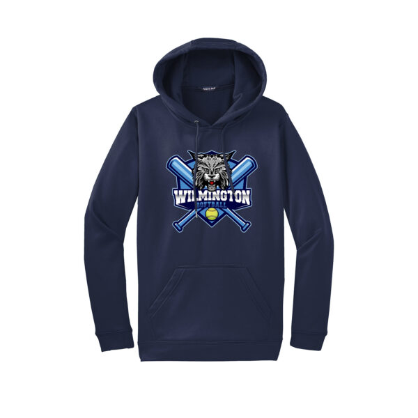 Adult Unisex On-Deck Dry-Fit Fleece Hoodie - Softball (Design 1)